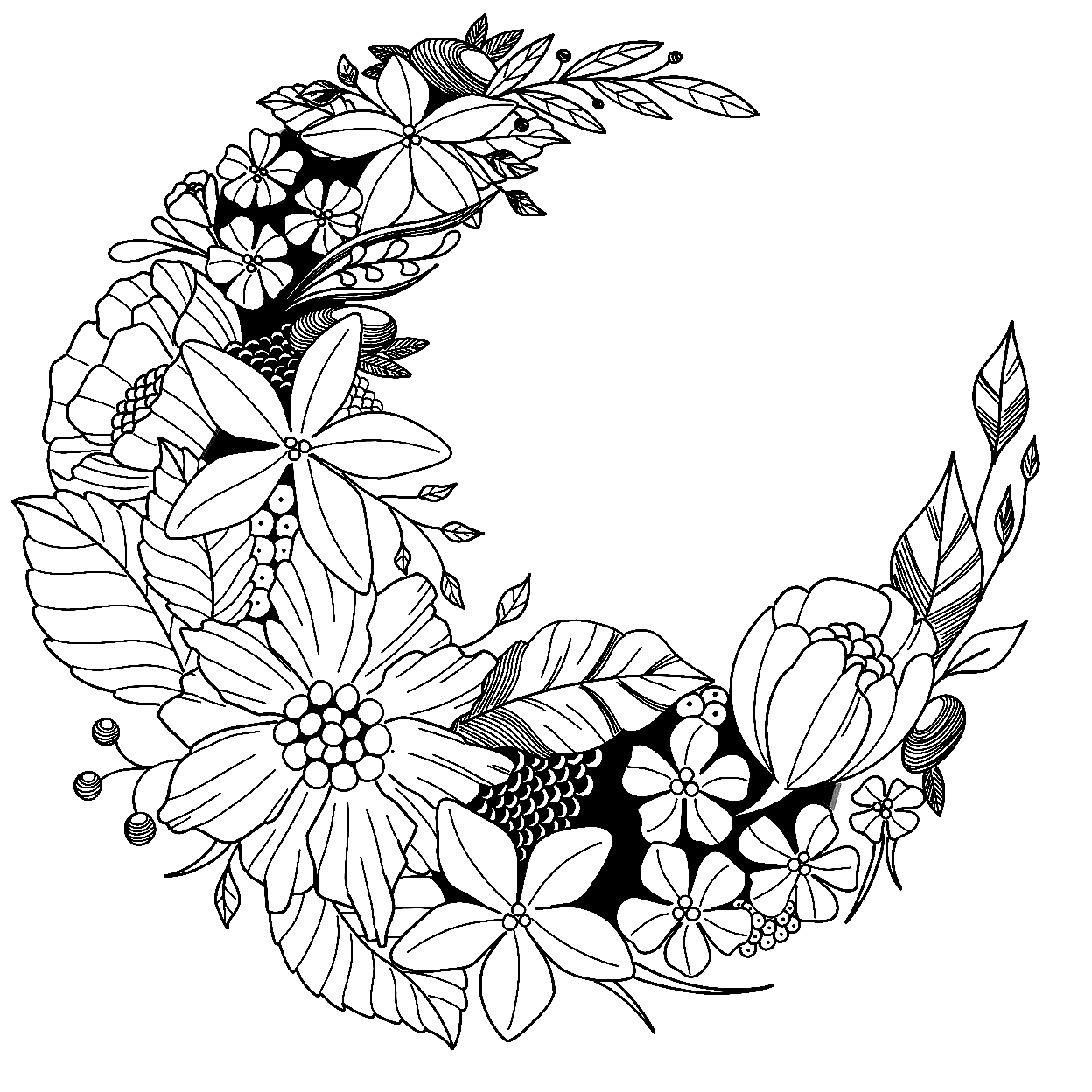 Moon Printable Coloring Pages Moon Printable Coloring Pages
