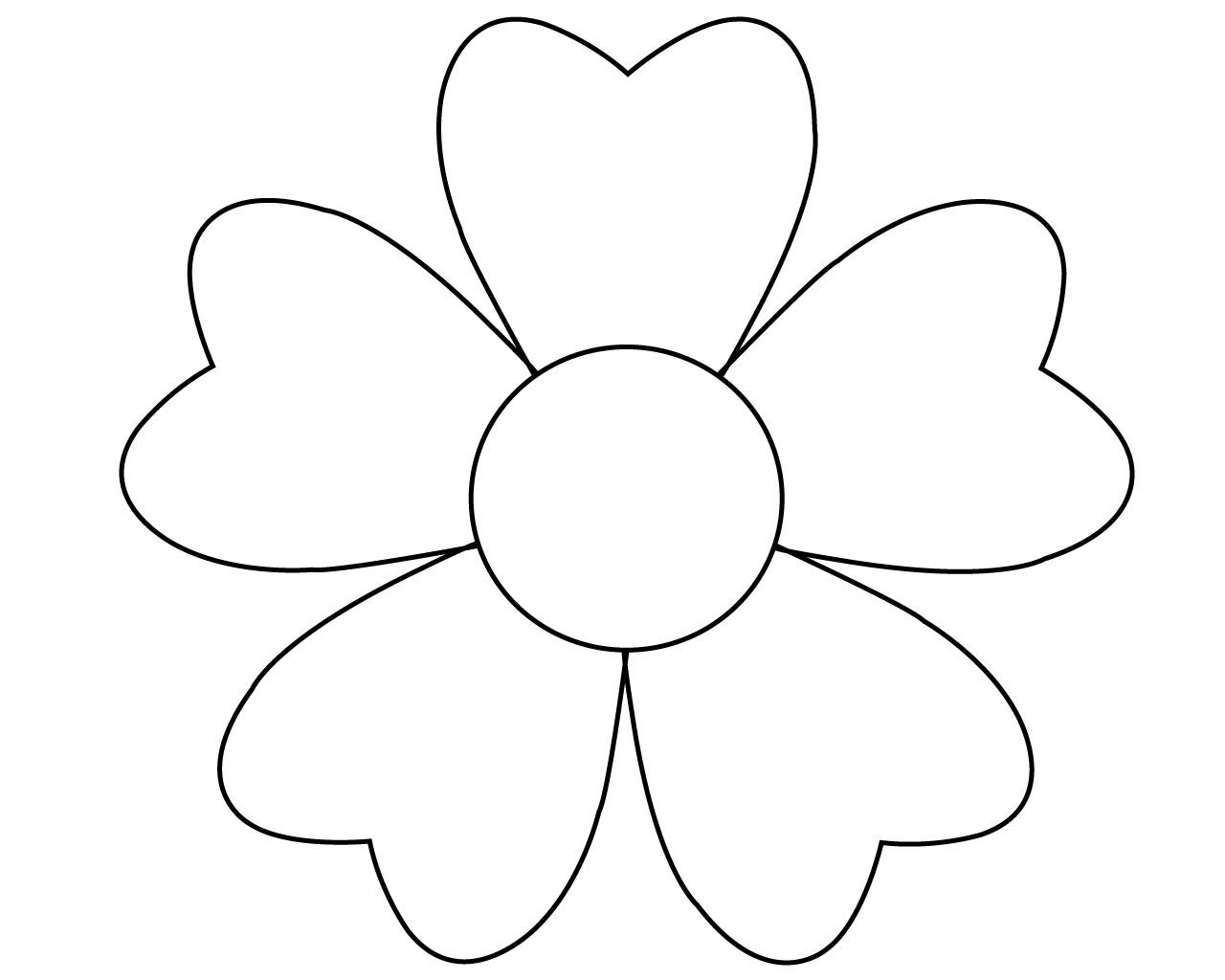 Flower Simple Coloring Pages Flower Simple Coloring Pages