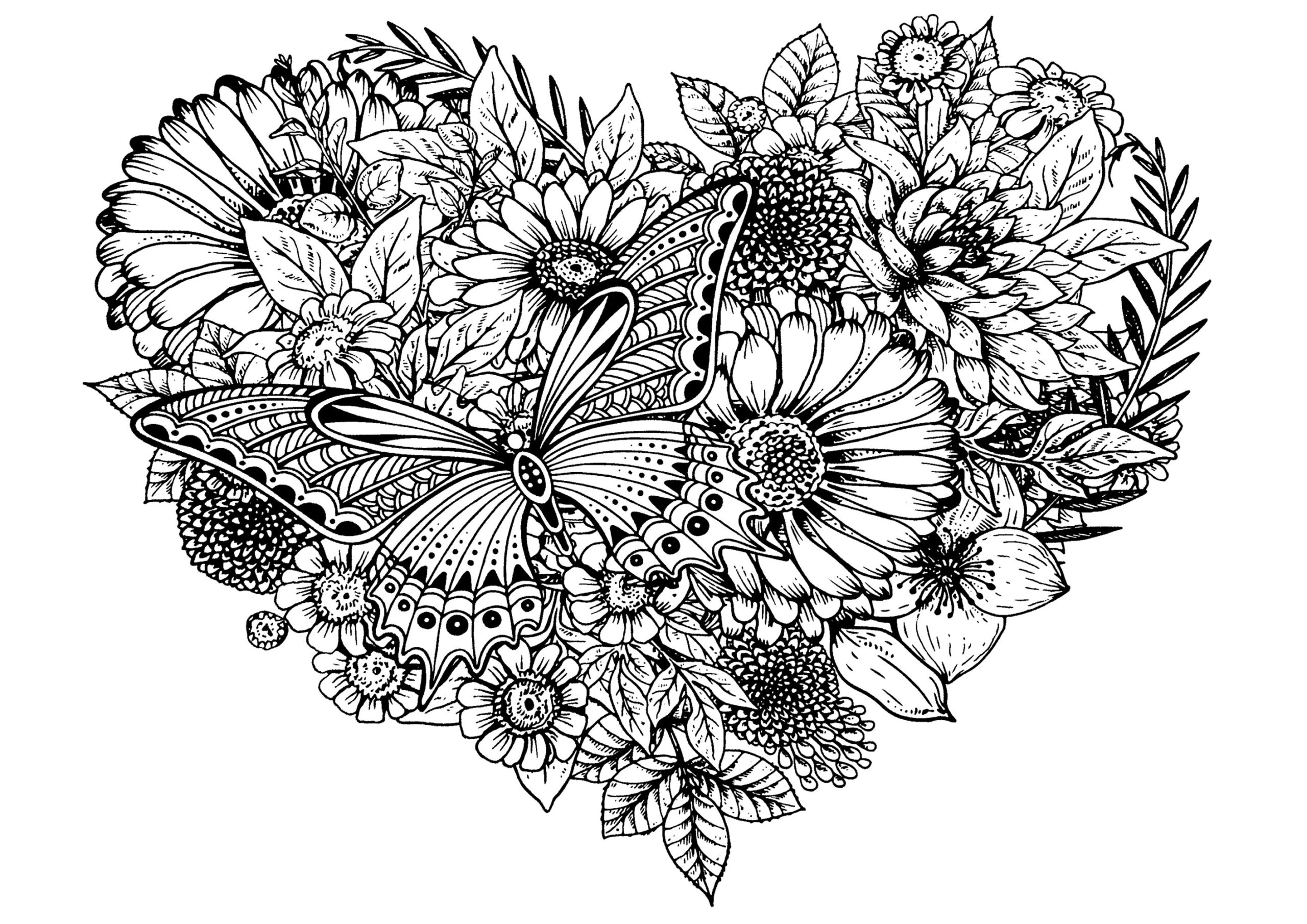 Adult Printable Coloring Pages Flowers
