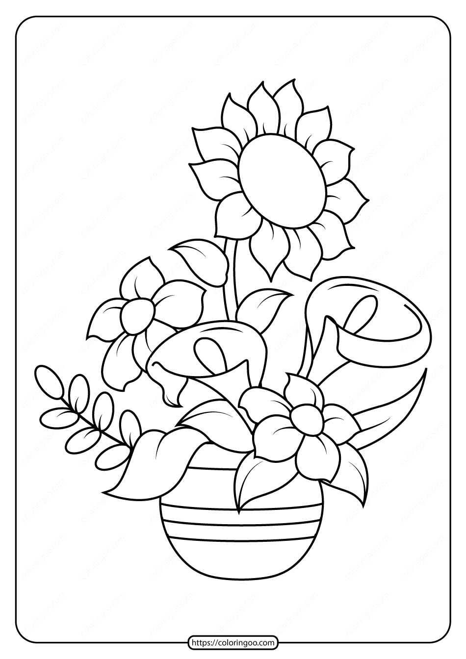 Free Printable Flowers Coloring Pages Free Printable Flowers Coloring Pages