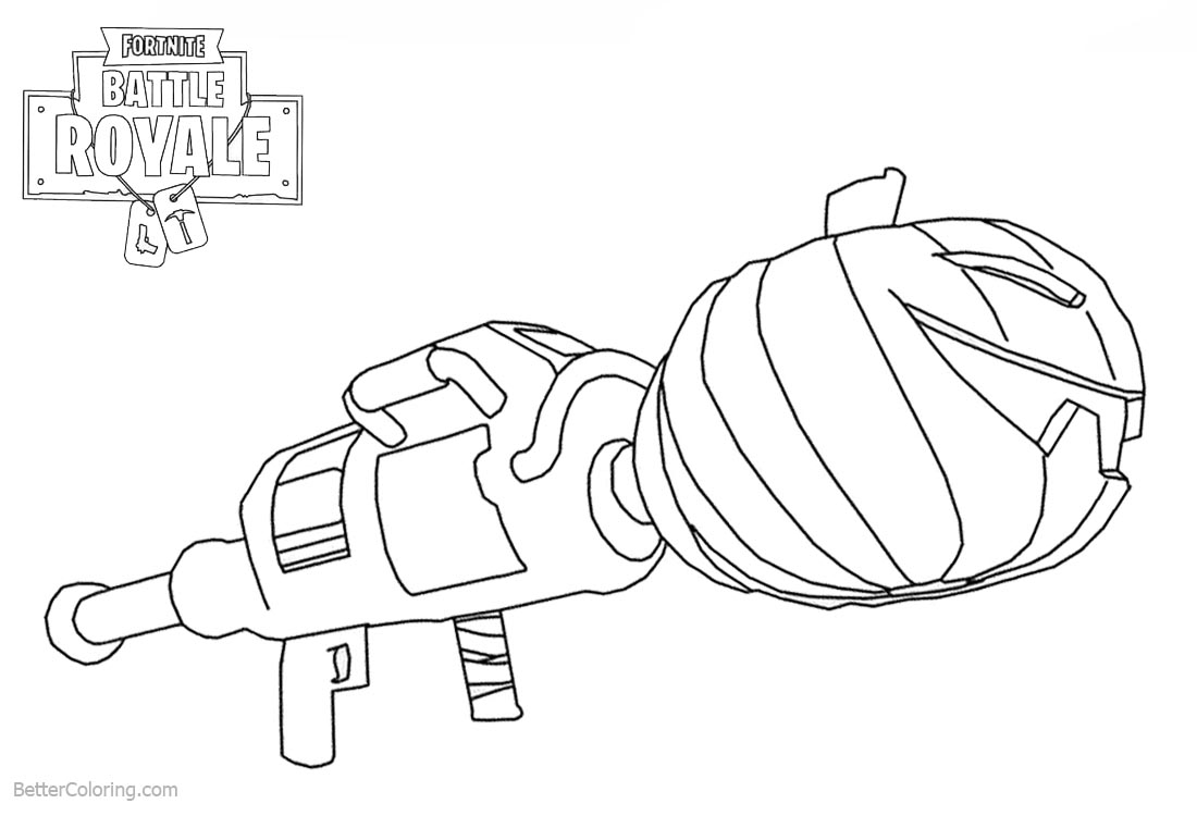 Fortnite Coloring Pages Weapon Pumpkin Launcher Free Printable Fortnite Coloring Pages Weapon Pumpkin Launcher Free Printable