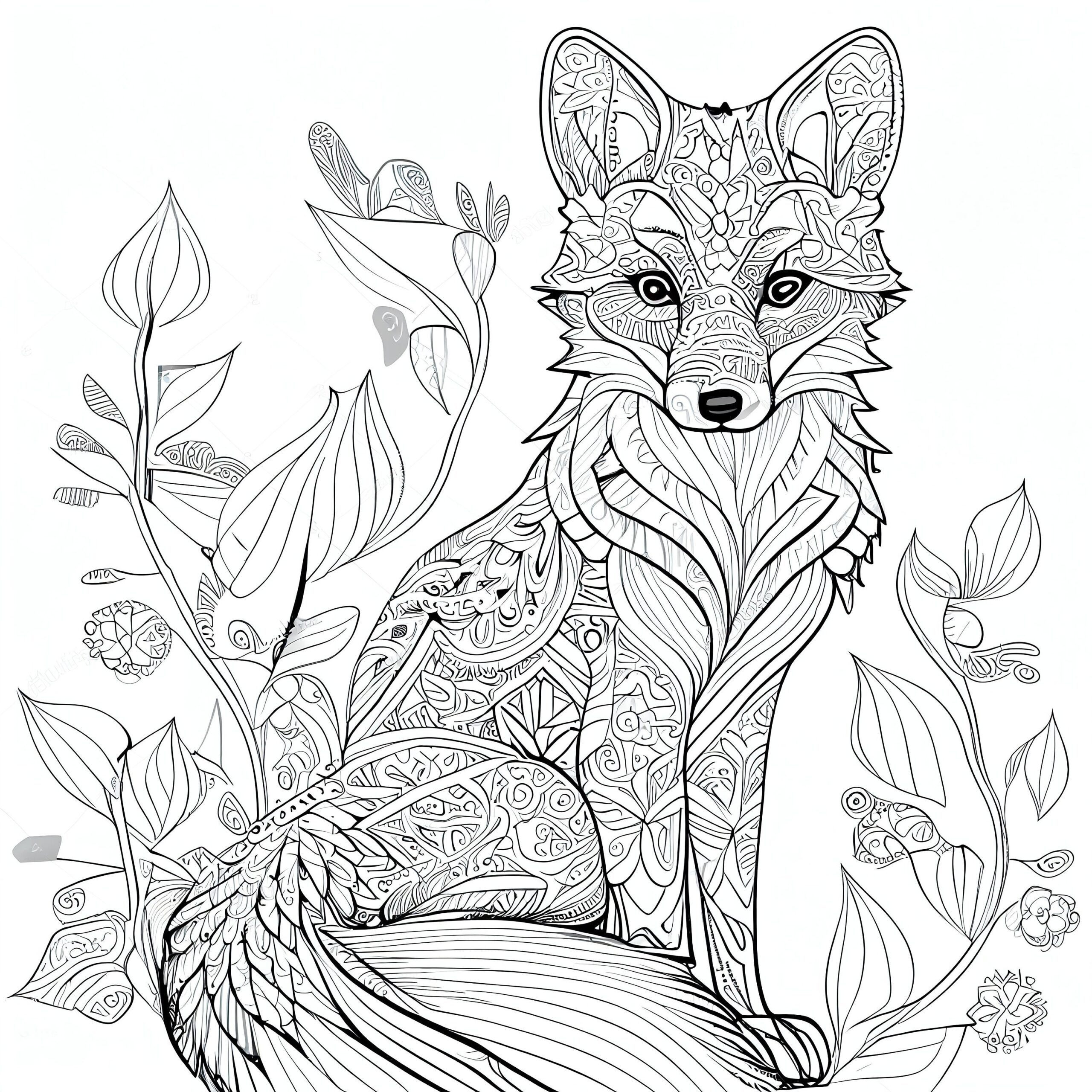Fox Coloring Page Fox Coloring Page