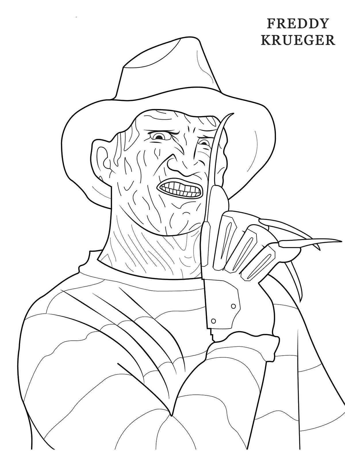 Freddy Krueger Coloring Pages Printable Sketch Coloring Page Freddy Krueger Coloring Pages Printable Sketch Coloring Page