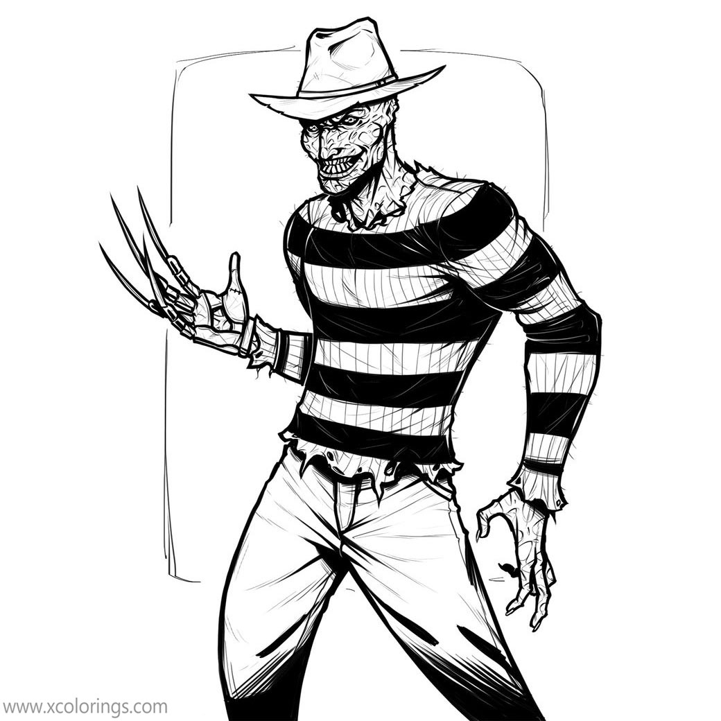 Freddy Krueger Coloring Pages Printable Freddy Krueger Coloring Pages Printable