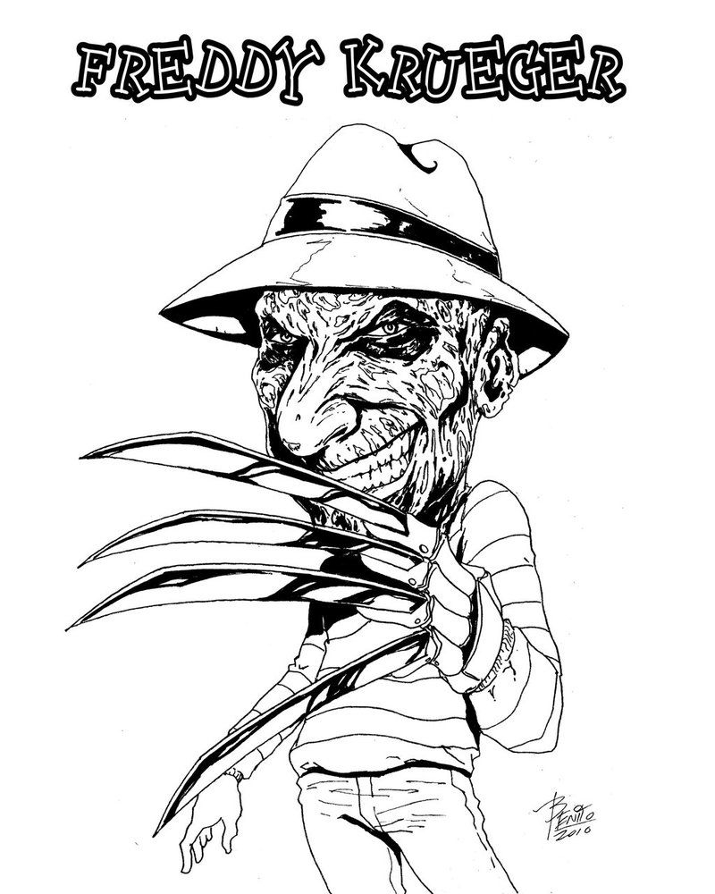Freddy Krueger Printable Coloring Pages Freddy Krueger Printable Coloring Pages