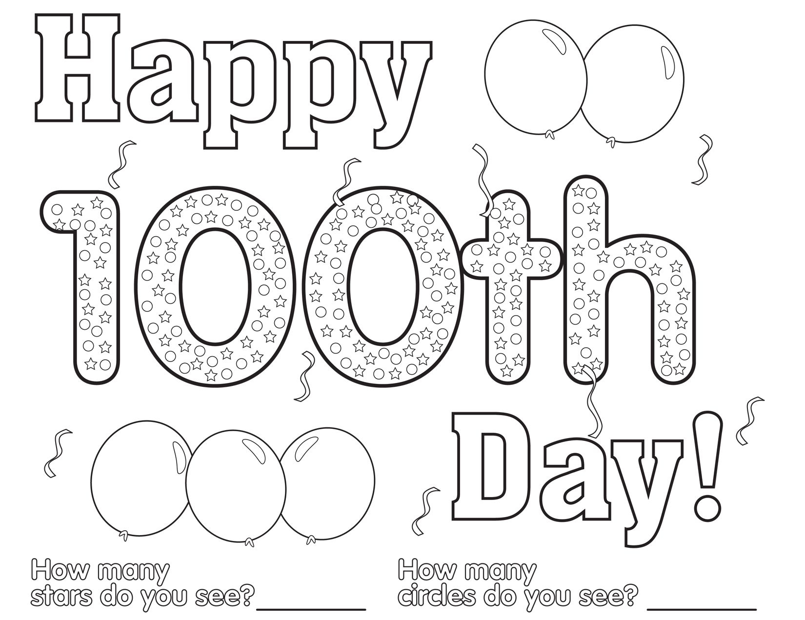 FREE 100th Day Coloring Sheets Download Them Today For Your Classroom FREE 100th Day Coloring Sheets Download Them Today For Your Classroom