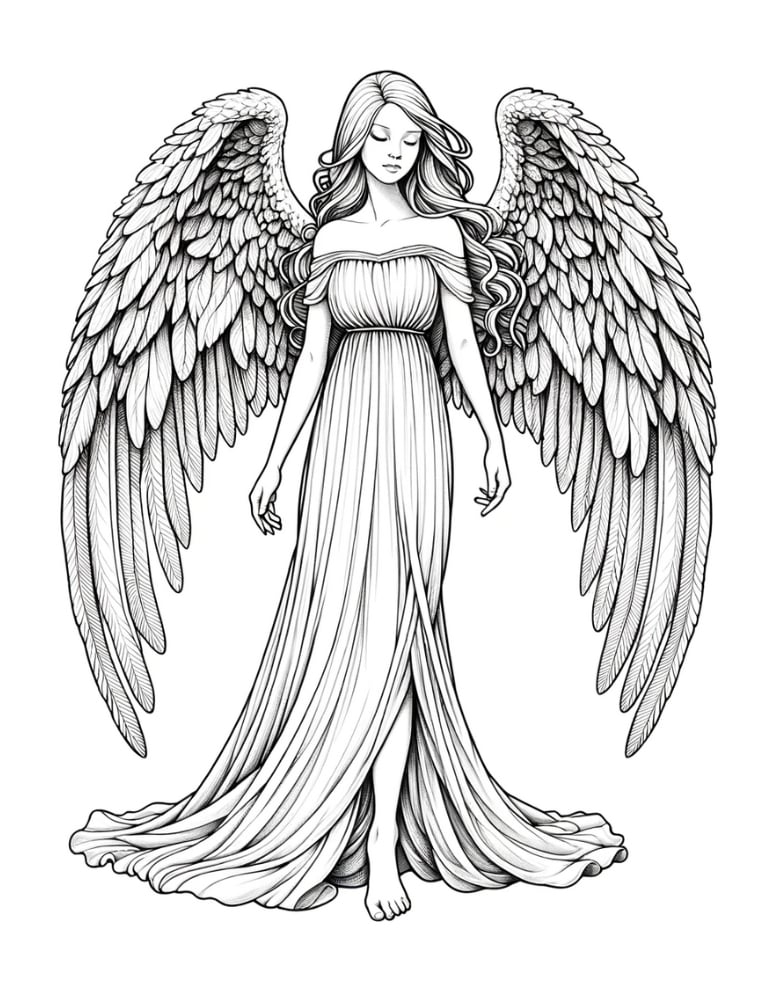 Free Printable Angel Coloring Pages Free Printable Angel Coloring Pages