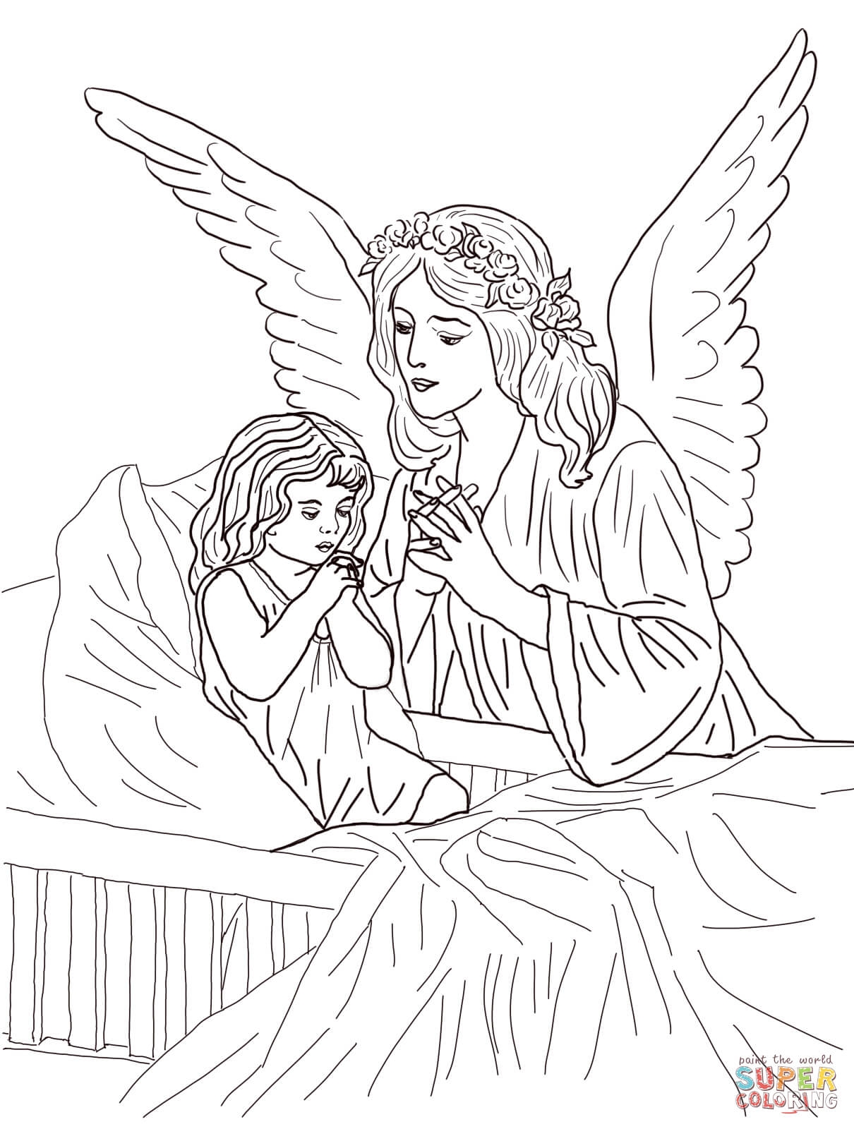Free Angel Coloring Pages Free Printable Templates Free Angel Coloring Pages Free Printable Templates