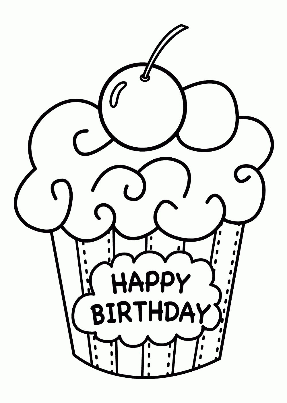 Free Printable Birthday Coloring Pages Free Printable Birthday Coloring Pages