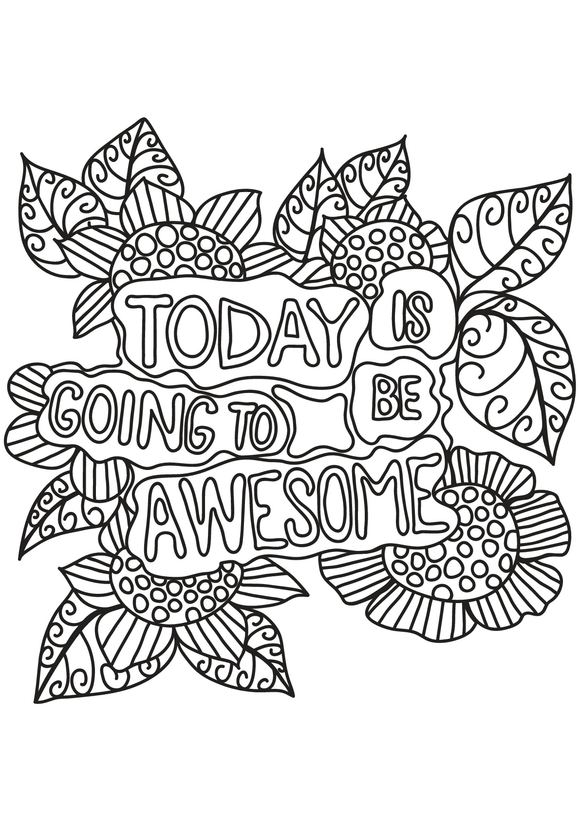 Inspirational Quotes Coloring Pages Free Printable