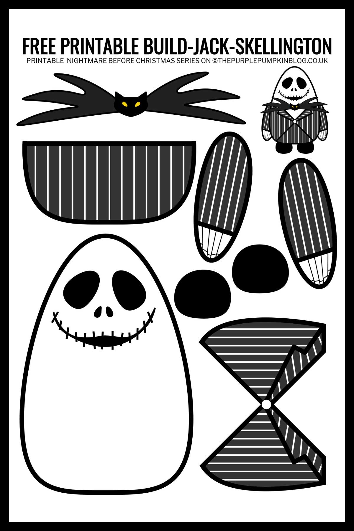 Free Printable Jack Skellington Coloring Pages Free Printable Jack Skellington Coloring Pages