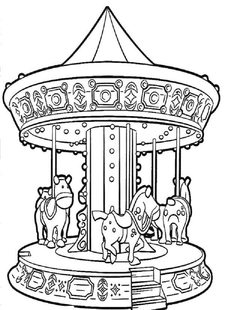 Carnival Coloring Pages Printable Carnival Coloring Pages Printable
