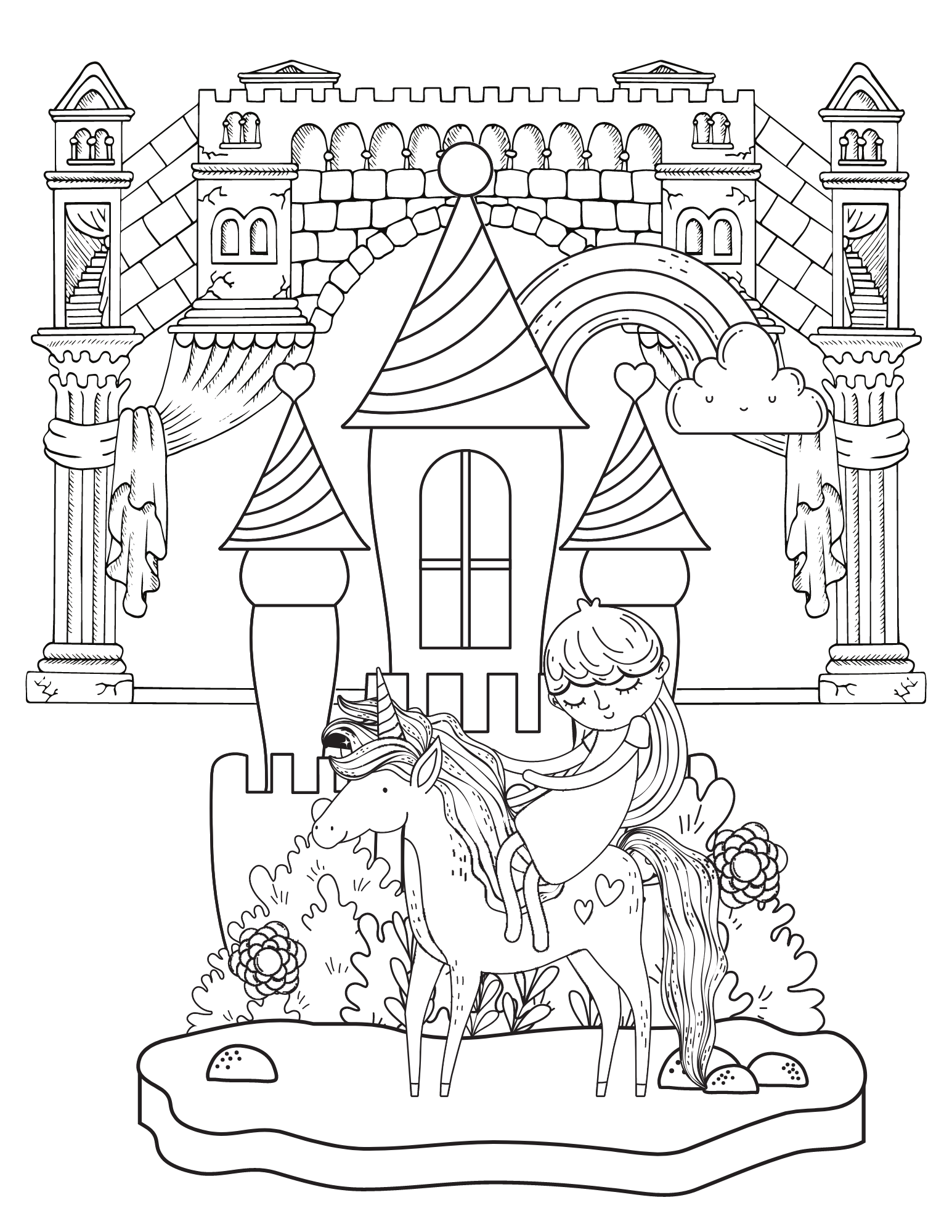 Printable Coloring Pages Castles Printable Coloring Pages Castles
