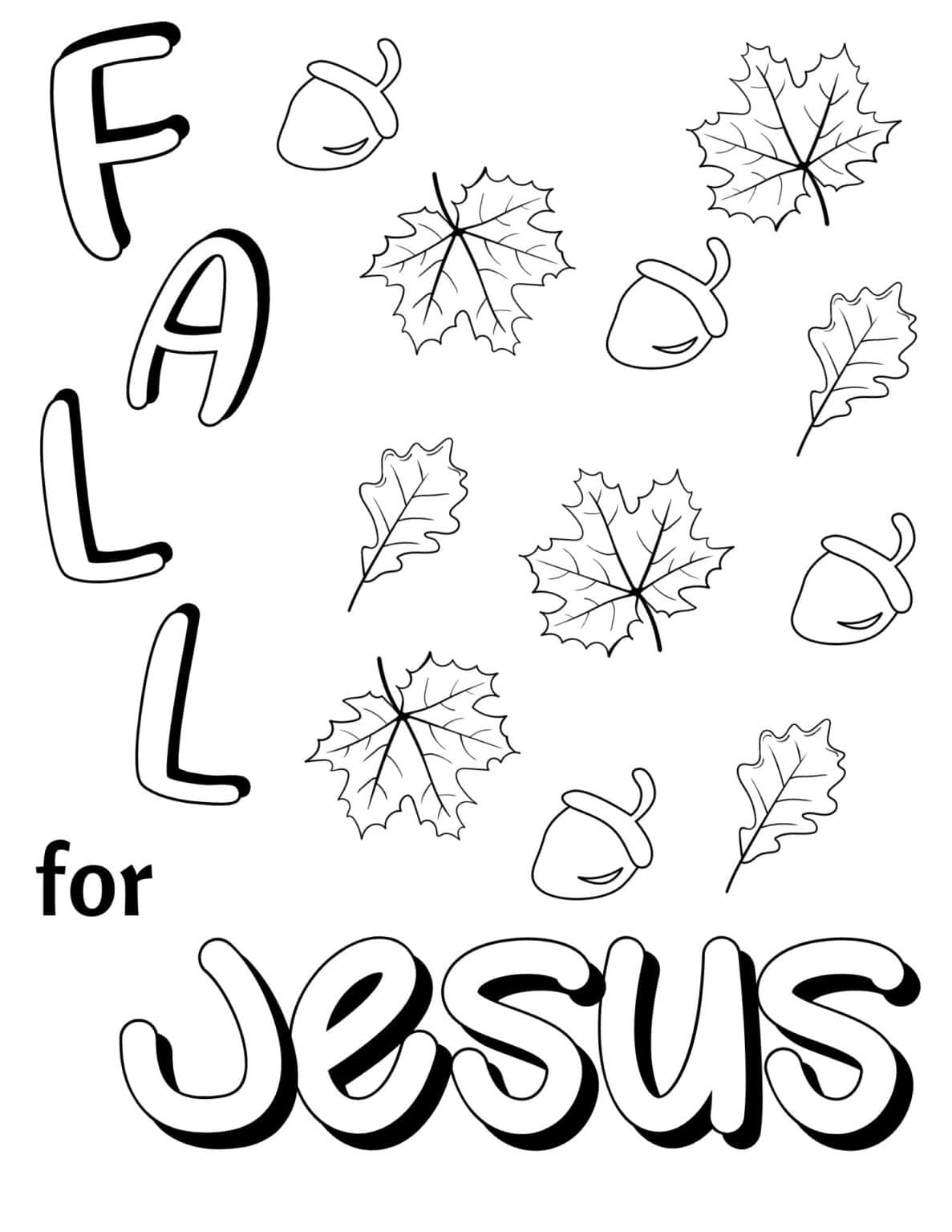 Free Christian Fall Coloring Pages