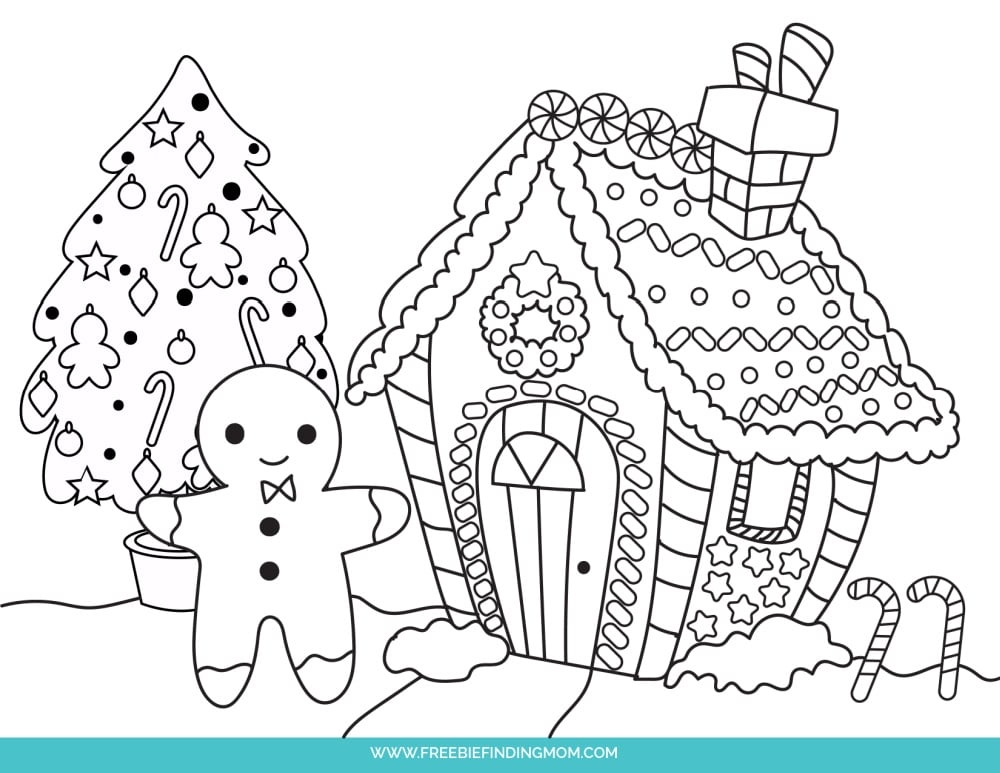 Free Christmas Coloring Sheets Printable PDF Gingerbread House Free Christmas Coloring Sheets Printable PDF Gingerbread House