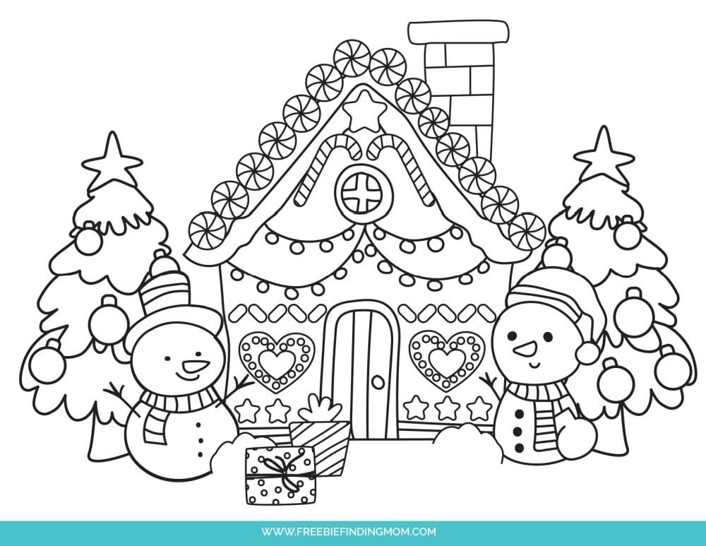 Free Christmas Coloring Sheets Printable PDF Gingerbread House Free Christmas Coloring Sheets Printable PDF Gingerbread House