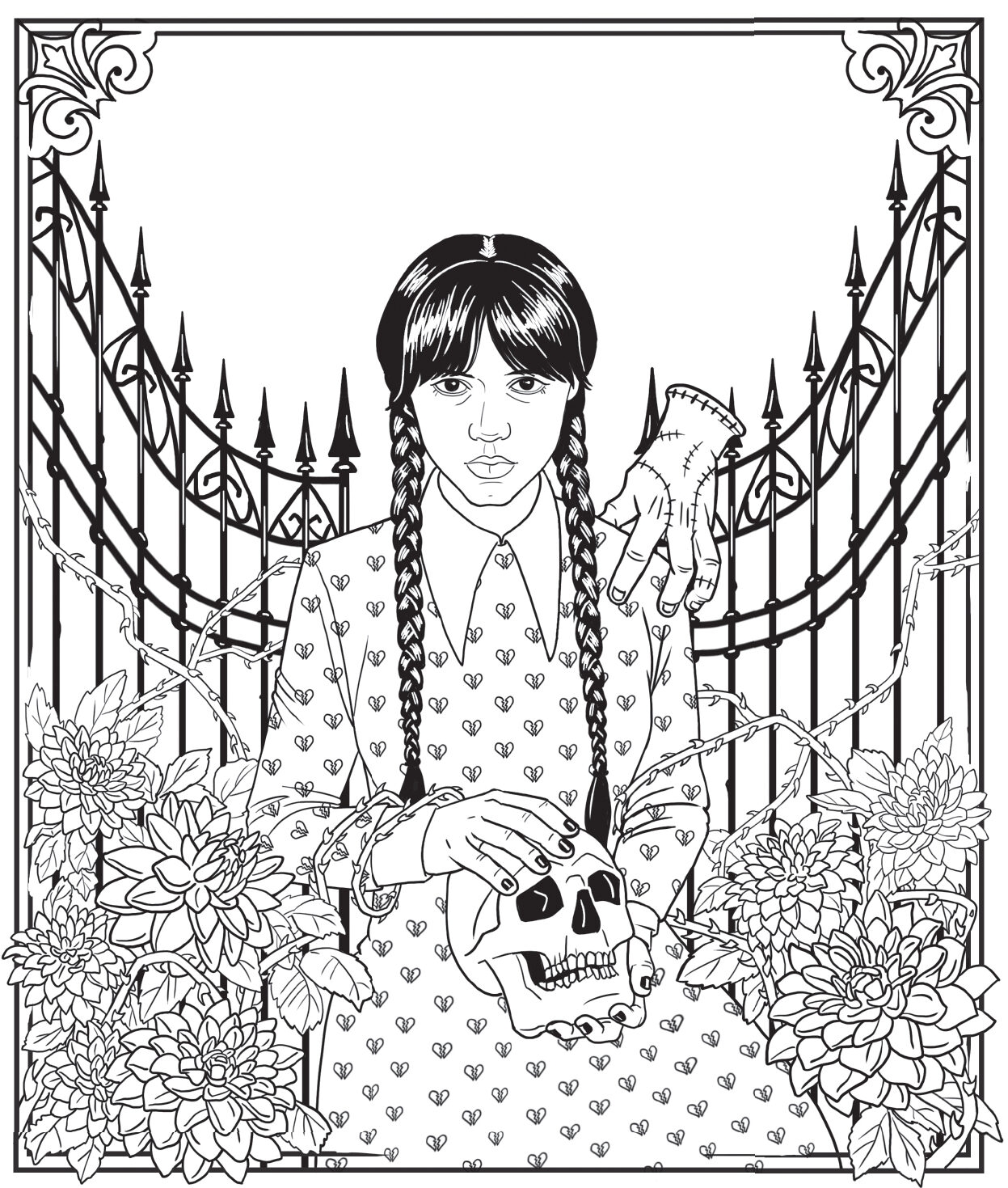 Wednesday Coloring Pages Printable Wednesday Coloring Pages Printable