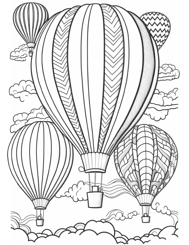 Hot Air Balloon Coloring Pages Printable Hot Air Balloon Coloring Pages Printable