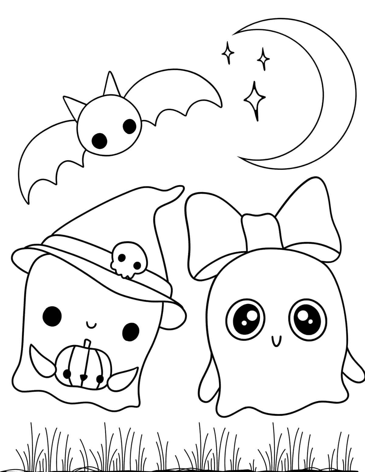Spooky Halloween Printable Coloring Pages Spooky Halloween Printable Coloring Pages