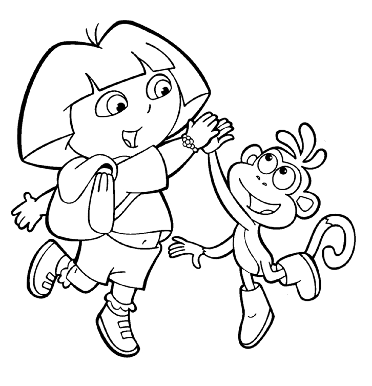 Free Coloring Pages Of Dora Free Coloring Pages Of Dora