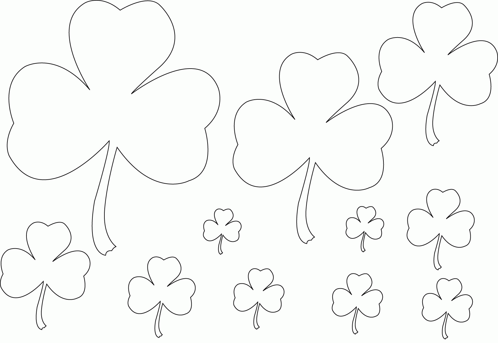 Shamrock Printable Coloring Pages Shamrock Printable Coloring Pages