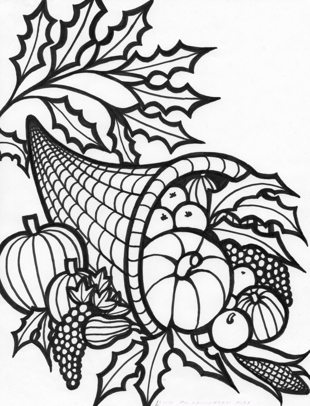 Free Coloring Pages Thanksgiving Cornucopia Coloring Pages Free Coloring Pages Thanksgiving Cornucopia Coloring Pages