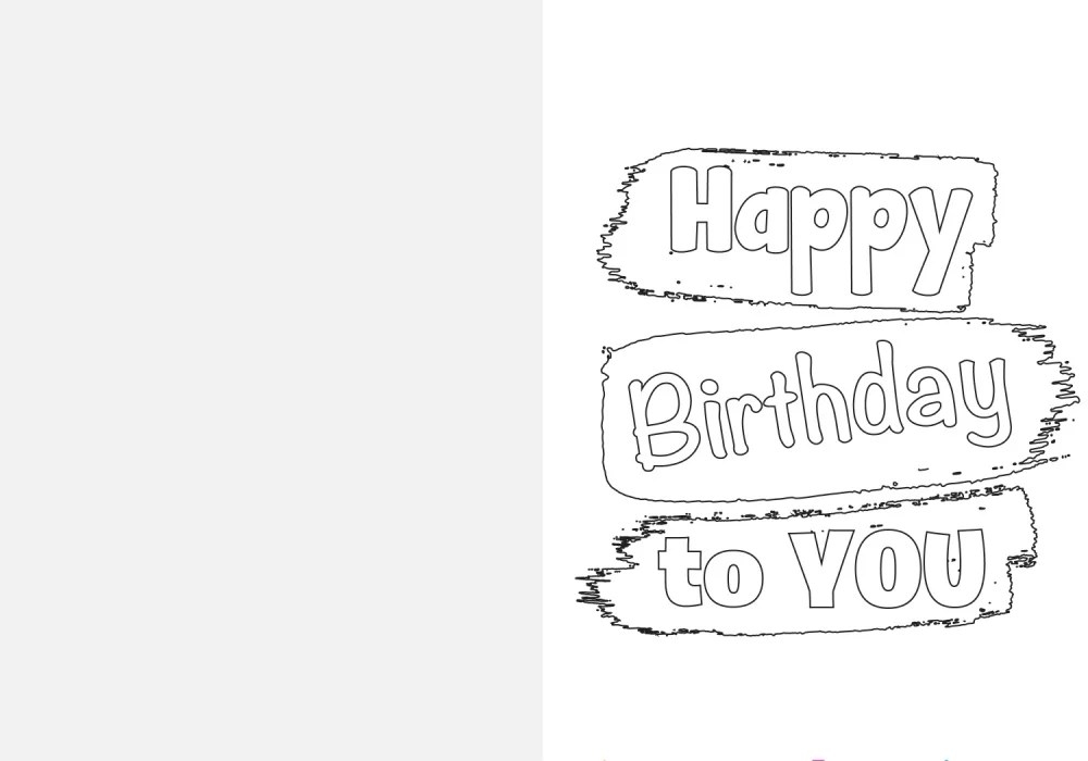 Free Coloring Printable Birthday Cards Printable New Year Banners Free Coloring Printable Birthday Cards Printable New Year Banners