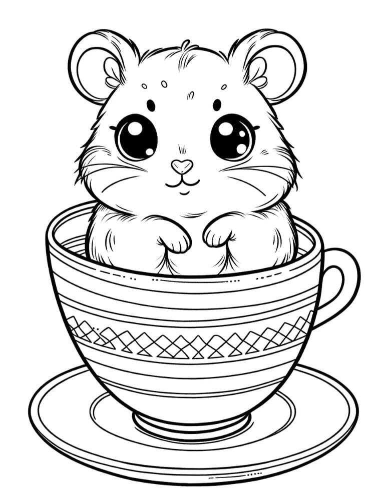 Free Cute Hamster Coloring Pages Free Cute Hamster Coloring Pages