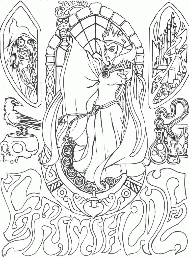 Free Disney Villains Coloring Pages Coloring Nation