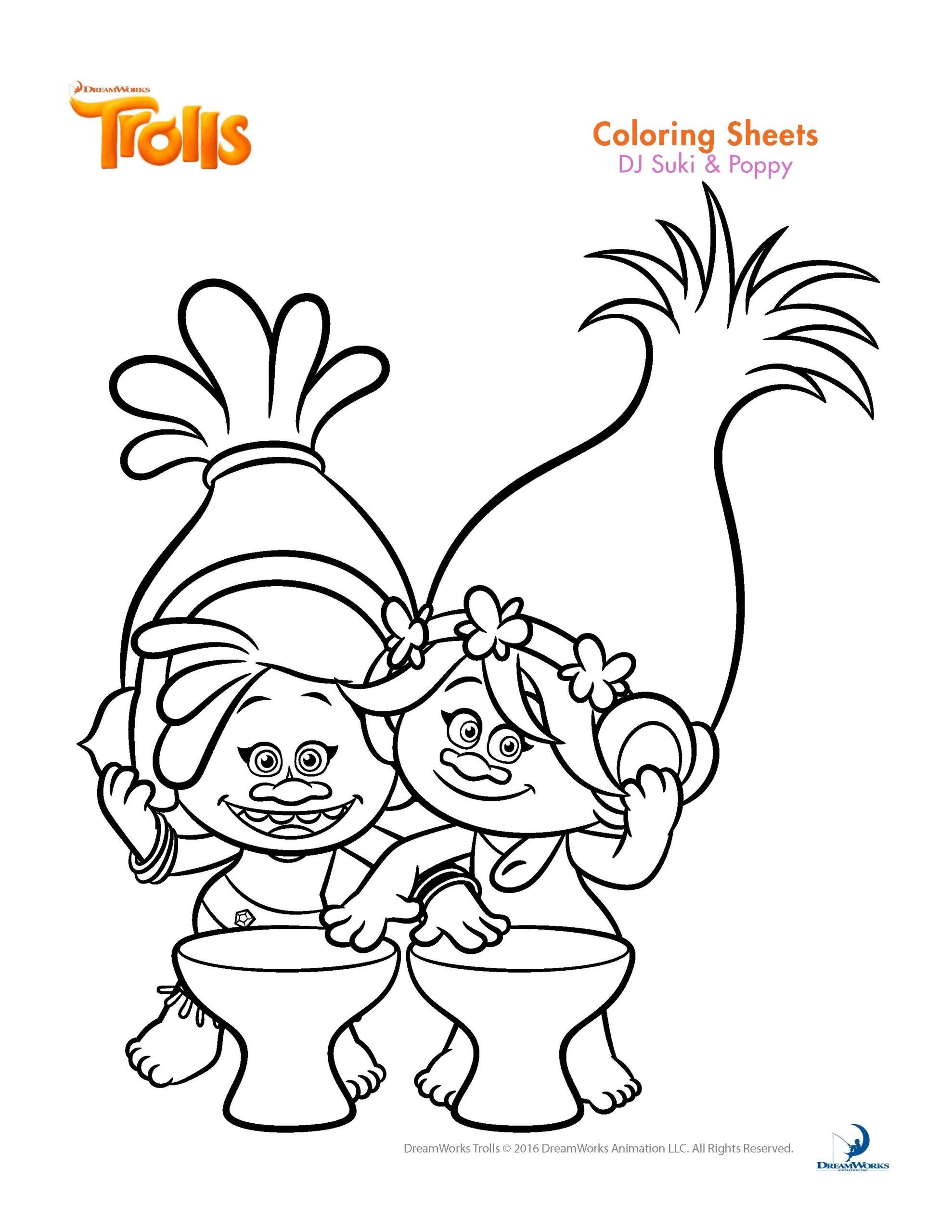 Free Dreamworks Trolls Coloring Pages At GetColorings Free