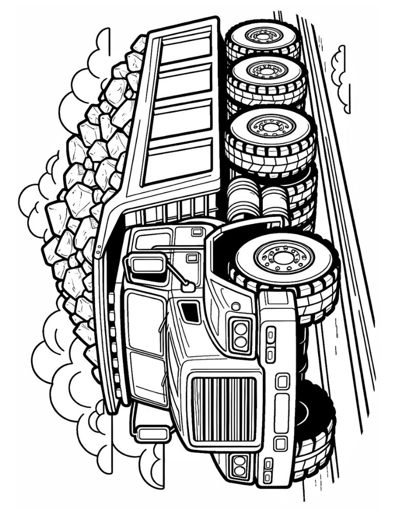 Free Dump Truck Coloring Pages For Kids Free Dump Truck Coloring Pages For Kids