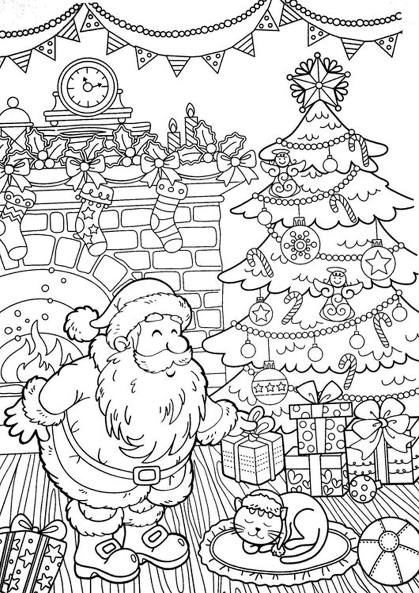 Free Easy To Print Adult Christmas Coloring Pages Christmas Free Easy To Print Adult Christmas Coloring Pages Christmas