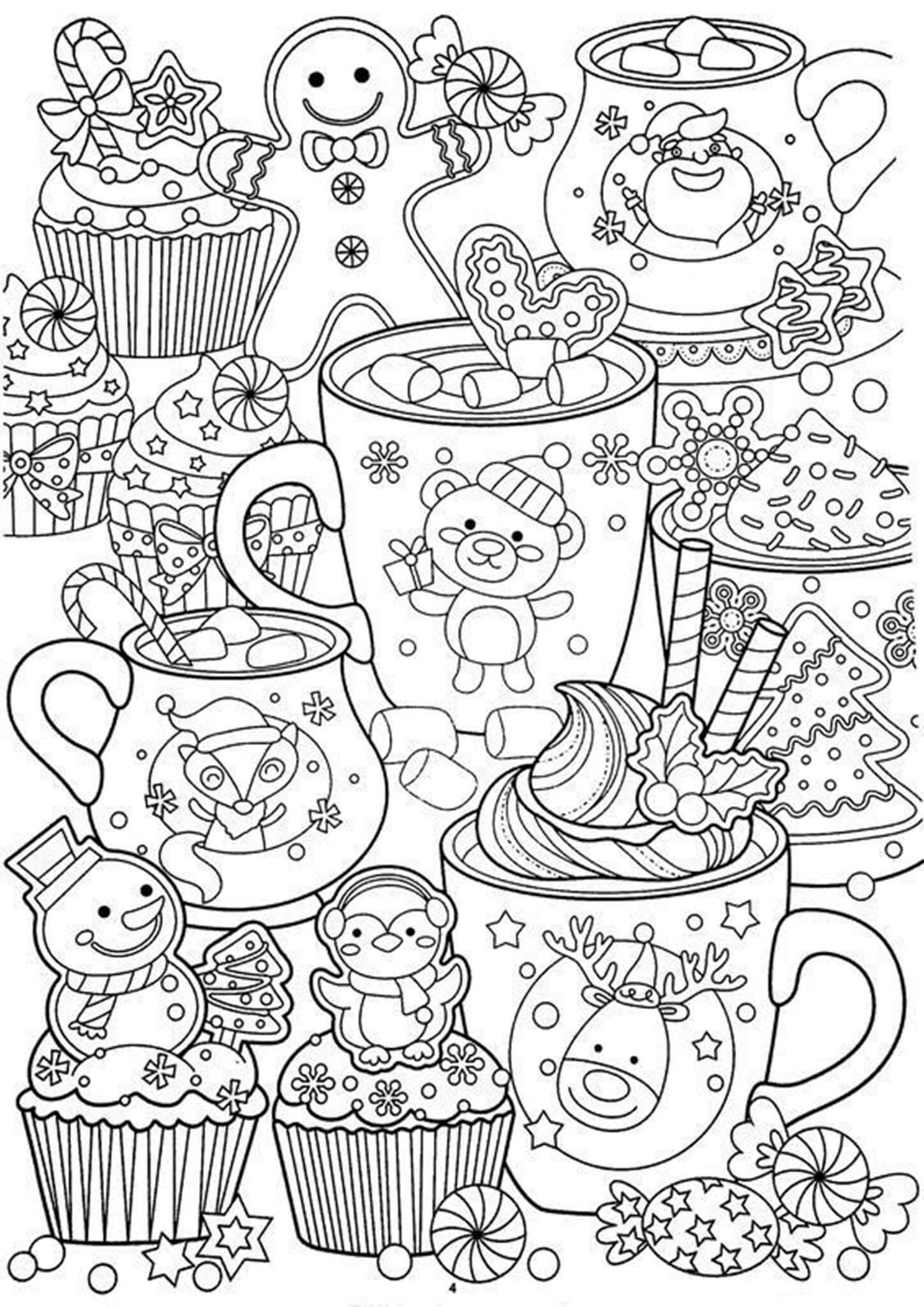 Free Easy To Print Adult Christmas Coloring Pages New Year Coloring