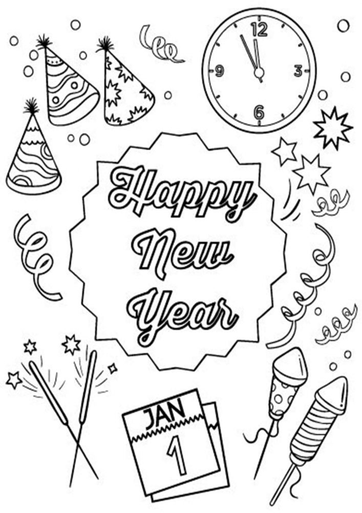 Free Easy To Print Happy New Year Coloring Pages Tulamama Free Easy To Print Happy New Year Coloring Pages Tulamama