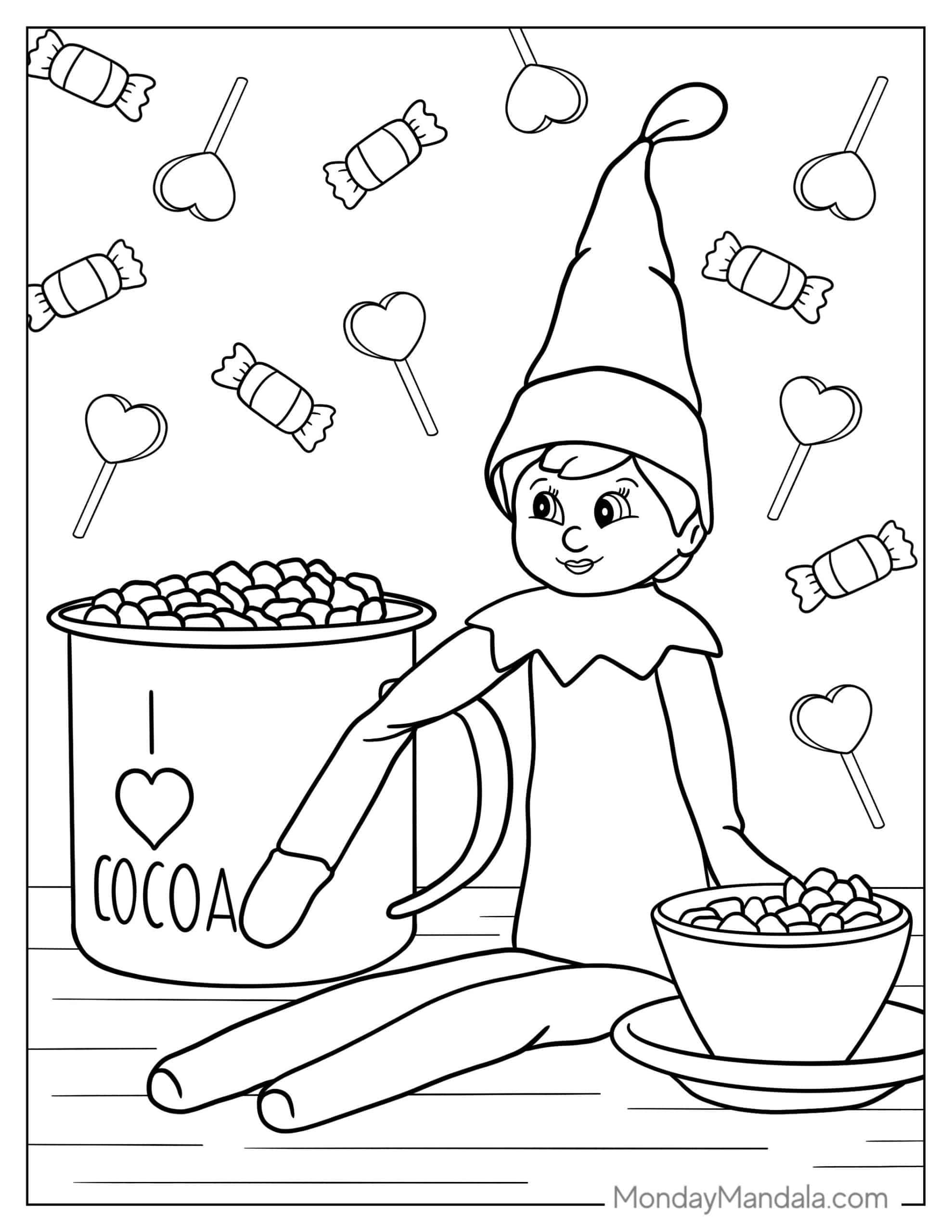 Free Elf On The Shelf Printable Coloring Pages Printable New Year Banners Free Elf On The Shelf Printable Coloring Pages Printable New Year Banners