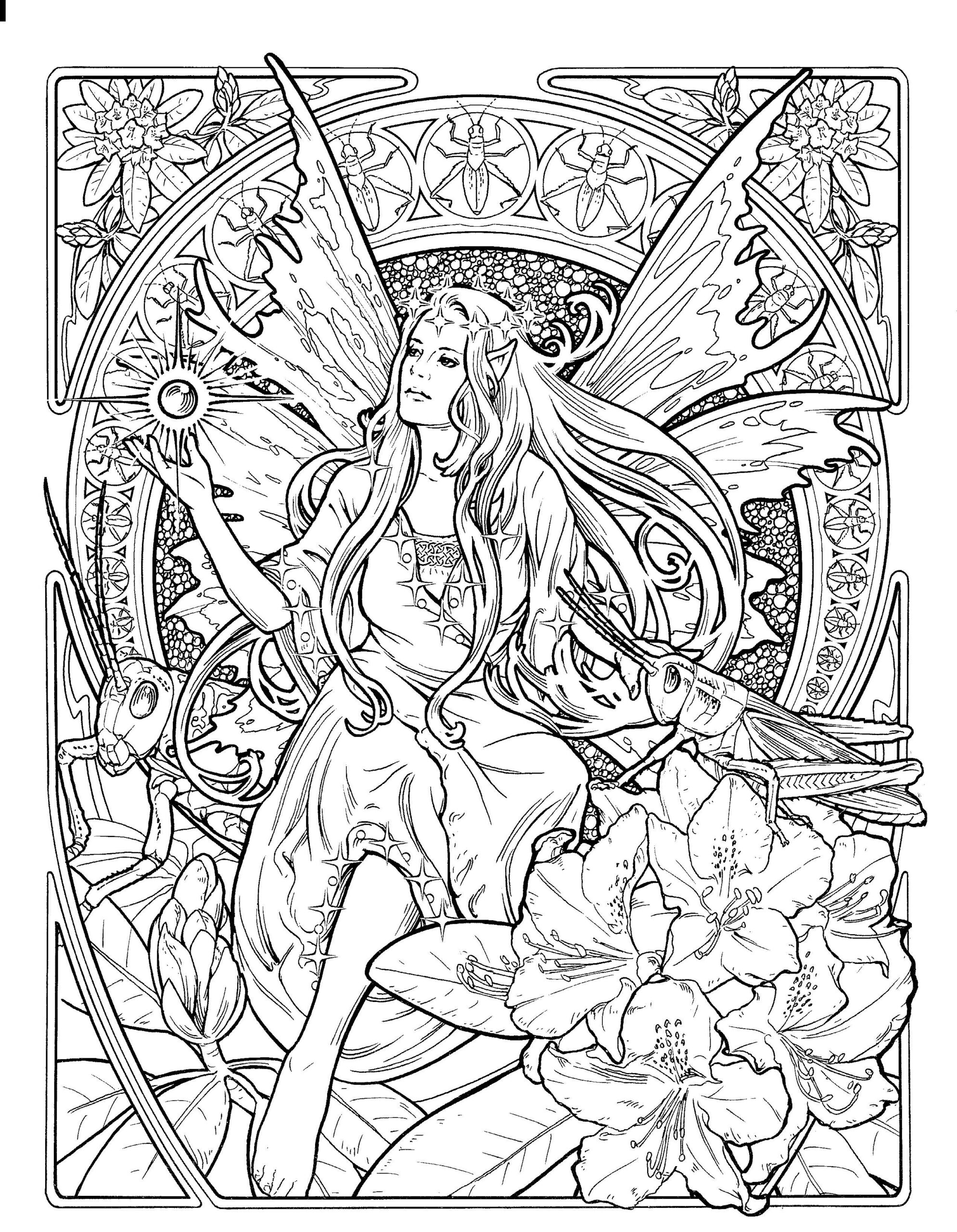 Free Fairy Coloring Pages Free Fairy Coloring Pages