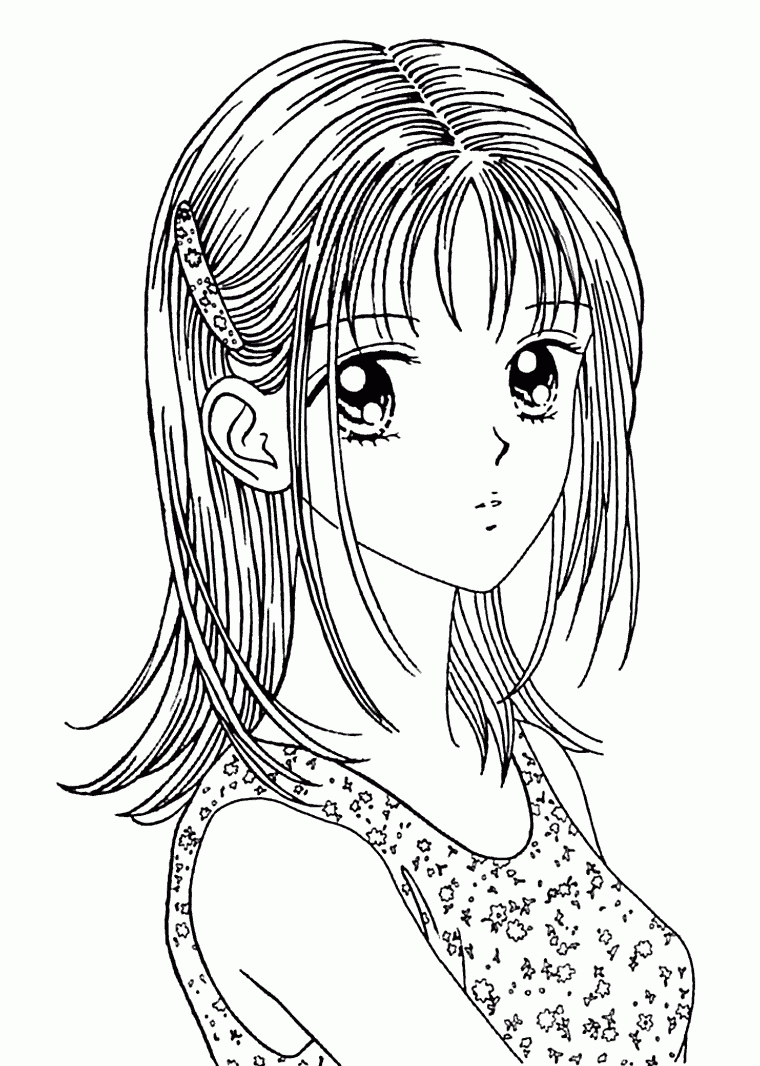 Printable Anime Coloring Pages Printable Anime Coloring Pages