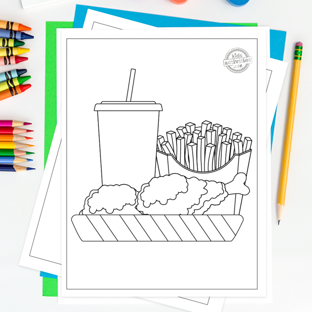 Free Fried Chicken Printable Coloring Pages For Kids Free Fried Chicken Printable Coloring Pages For Kids