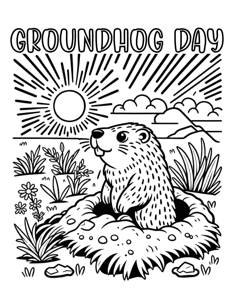 Free Groundhog Day Coloring Pages For Kids Free Groundhog Day Coloring Pages For Kids