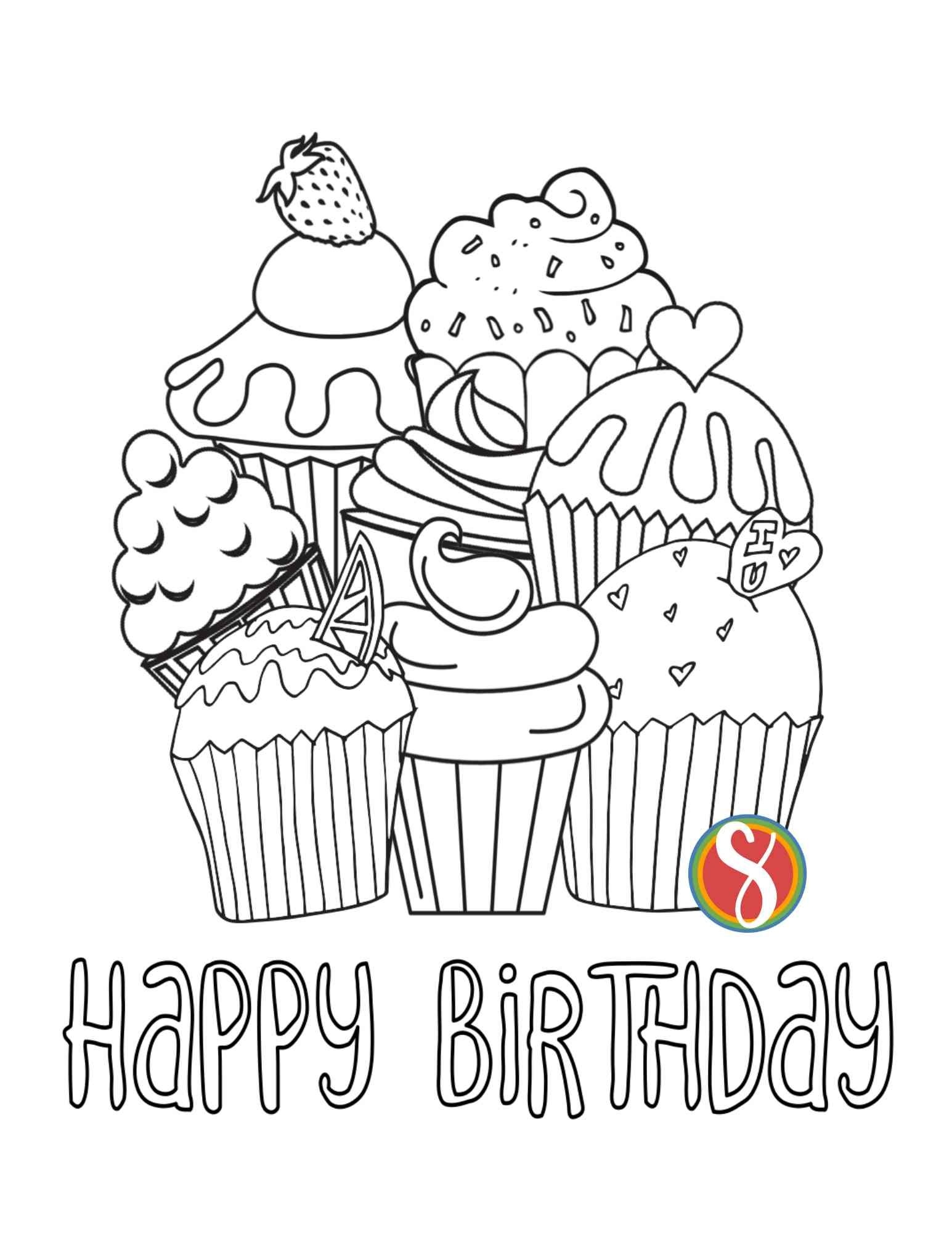 Free Happy Birthday Coloring Pages Stevie Doodles Free Happy Birthday Coloring Pages Stevie Doodles