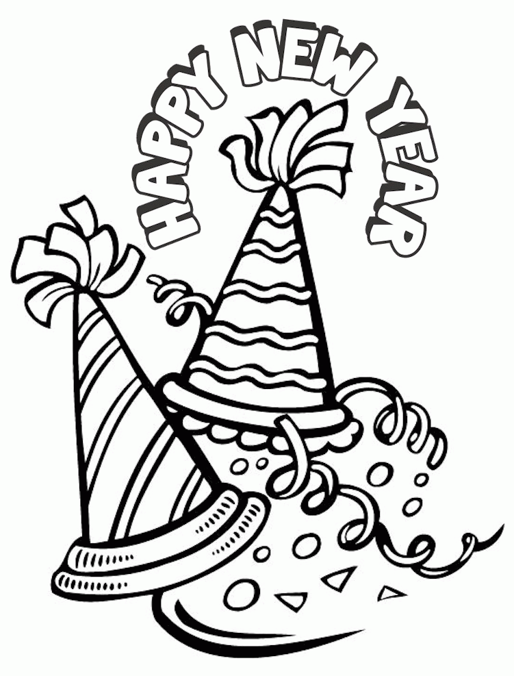 Free Happy New Year Coloring Pages Download Free Happy New Year