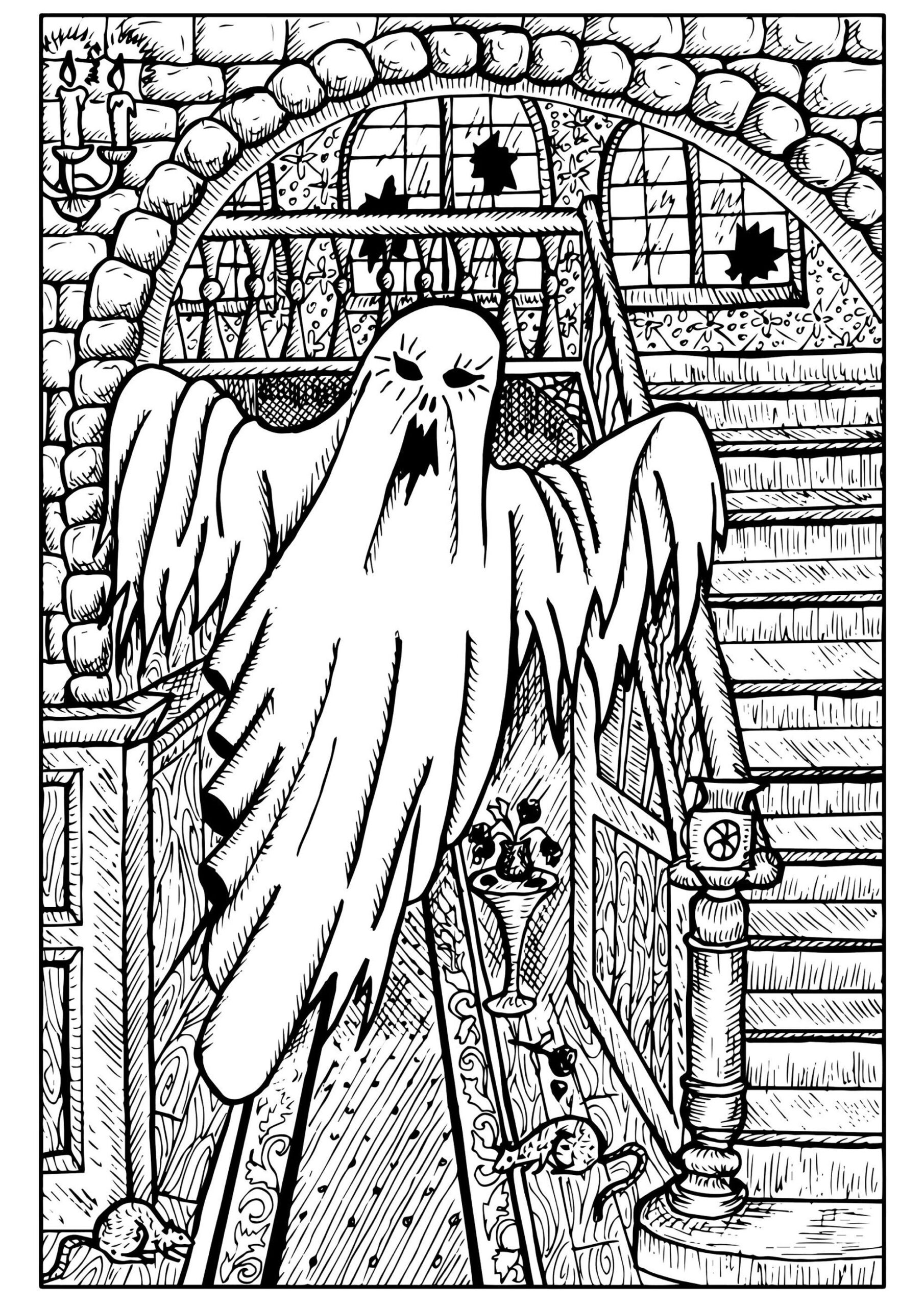 Free Haunted House Coloring Pages Free Haunted House Free Haunted House Coloring Pages Free Haunted House