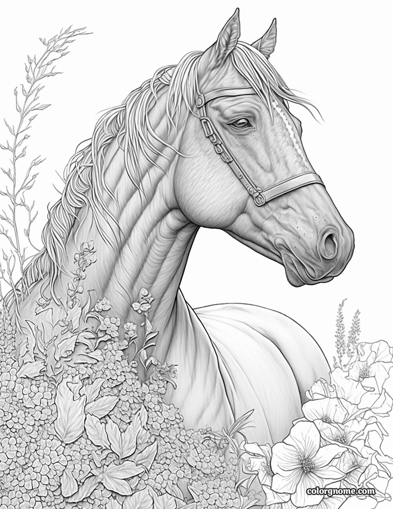 Free Horse Coloring Page Free Horse Coloring Page
