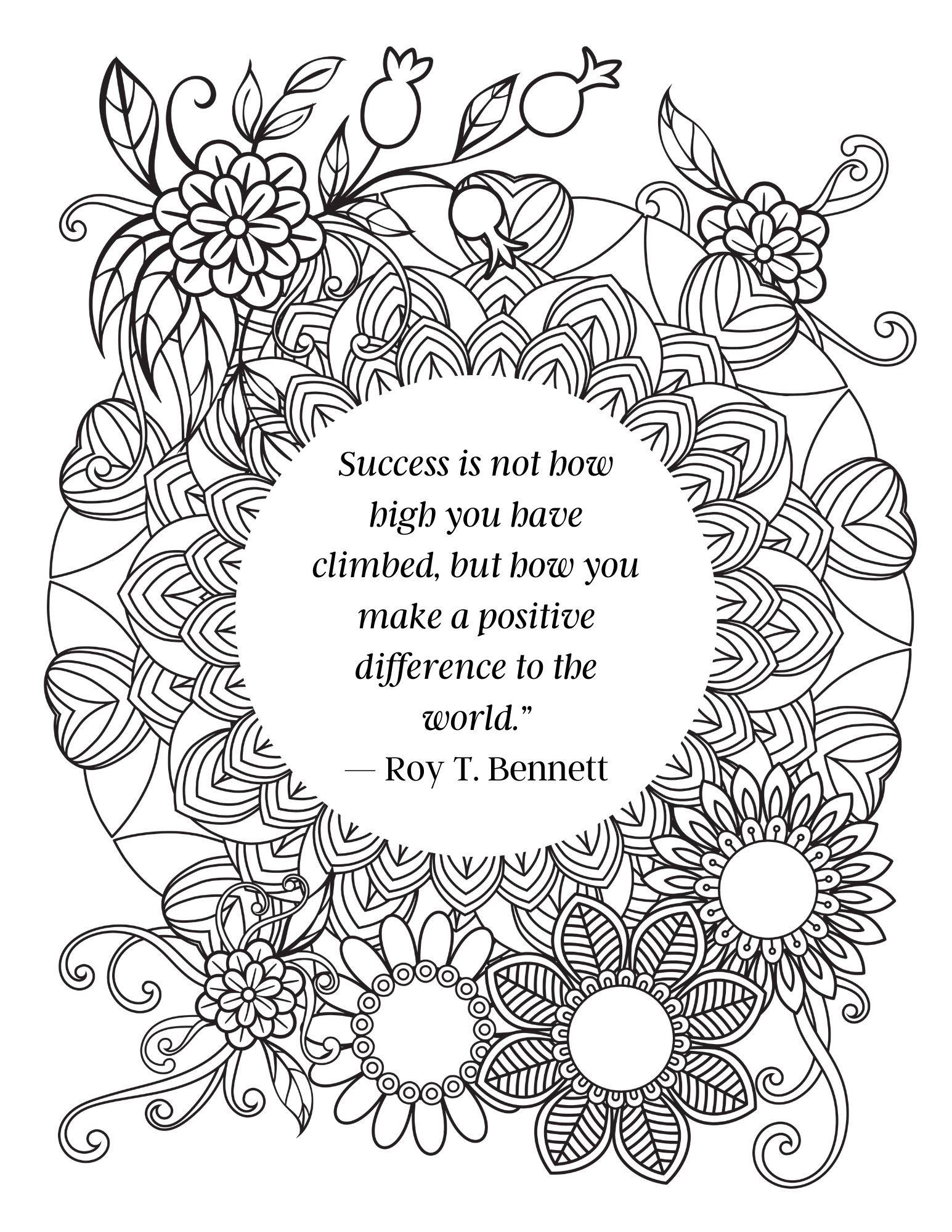 Free Inspirational Quote Coloring Pages For Adults Free Inspirational Quote Coloring Pages For Adults
