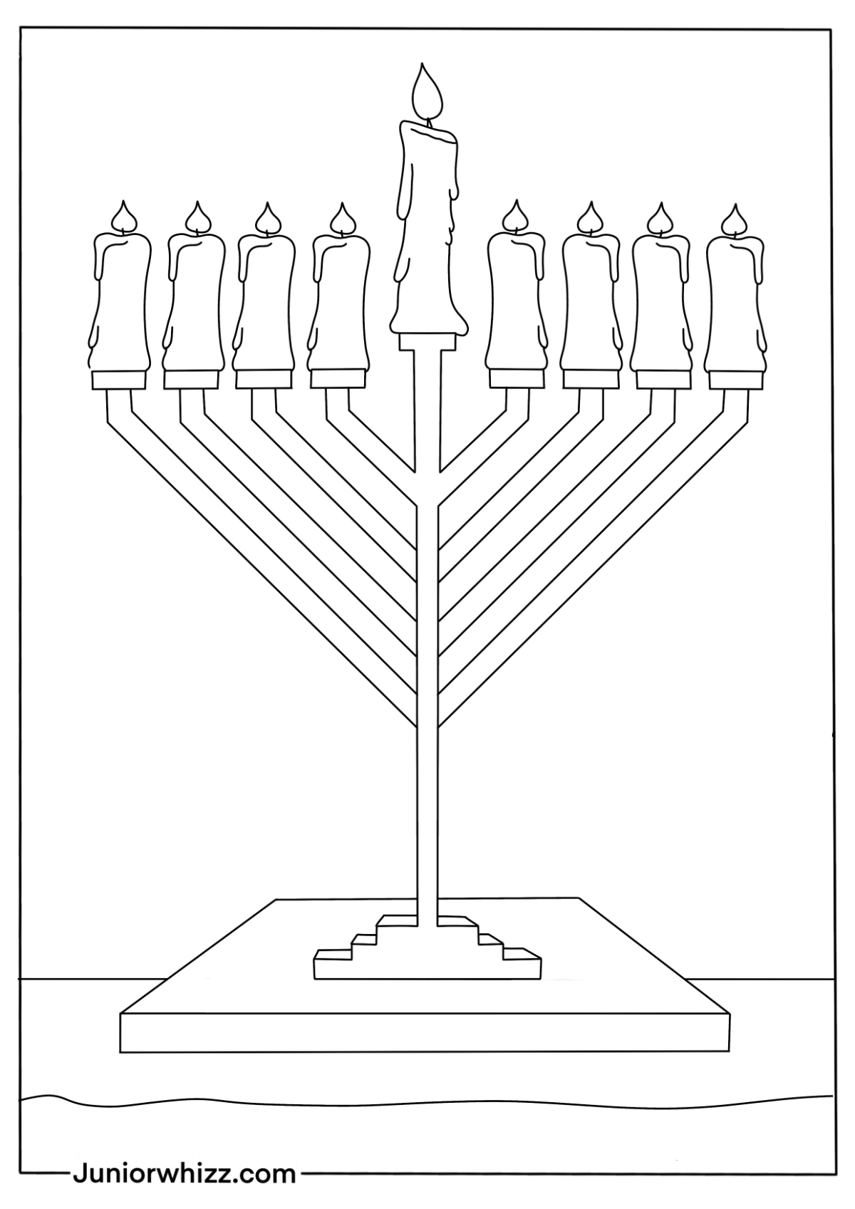 Free Menorah Coloring Pages 13 Printable PDFs Free Menorah Coloring Pages 13 Printable PDFs