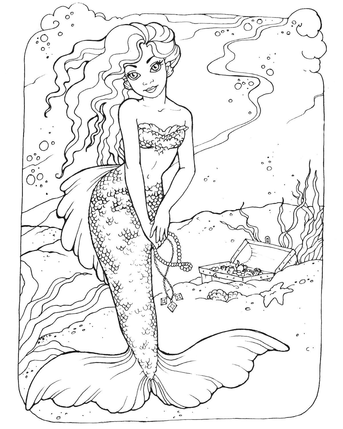 Free Mermaid Printable Coloring Pages Free Mermaid Printable Coloring Pages