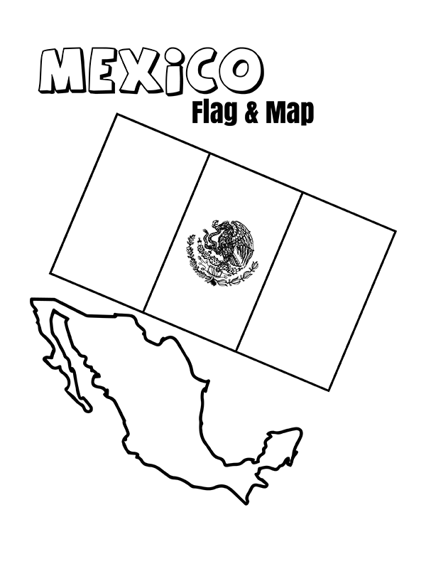Free Mexican Flag Coloring Pages Free Mexican Flag Coloring Pages