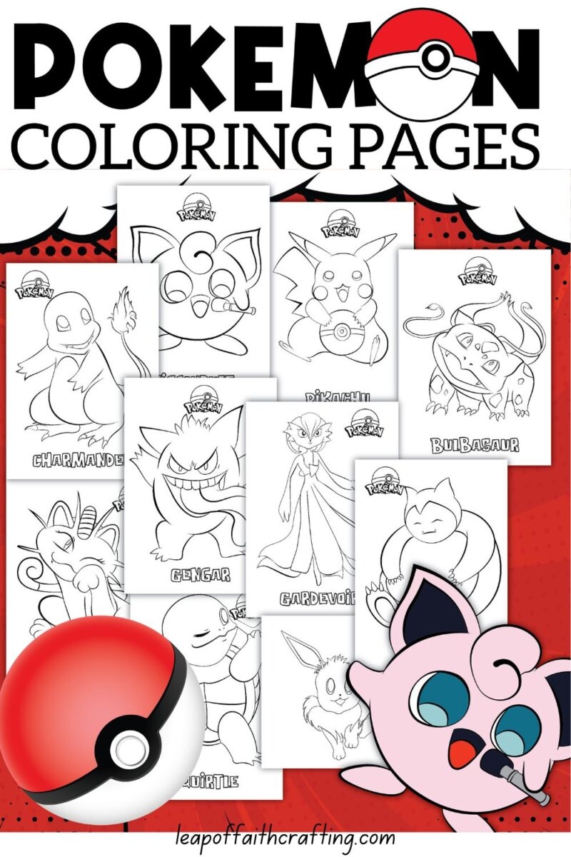 FREE Pokemon Coloring Pages 10 Printable Sheets Leap Of Faith Crafting FREE Pokemon Coloring Pages 10 Printable Sheets Leap Of Faith Crafting