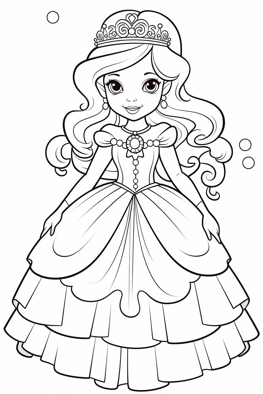 Disney Princess Color Pages Printable