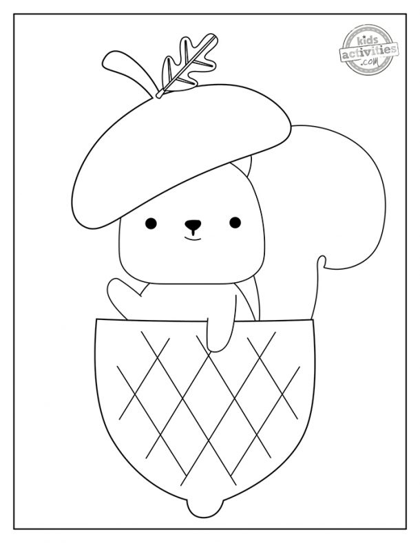 Free Printable Acorn Coloring Pages Kids Activities Blog